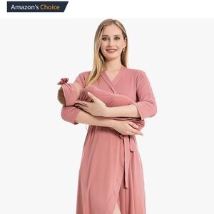 Mommy and Me Robe/swaddle Set